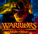 Warriors of Might and Magic title screen for GameBoy Color